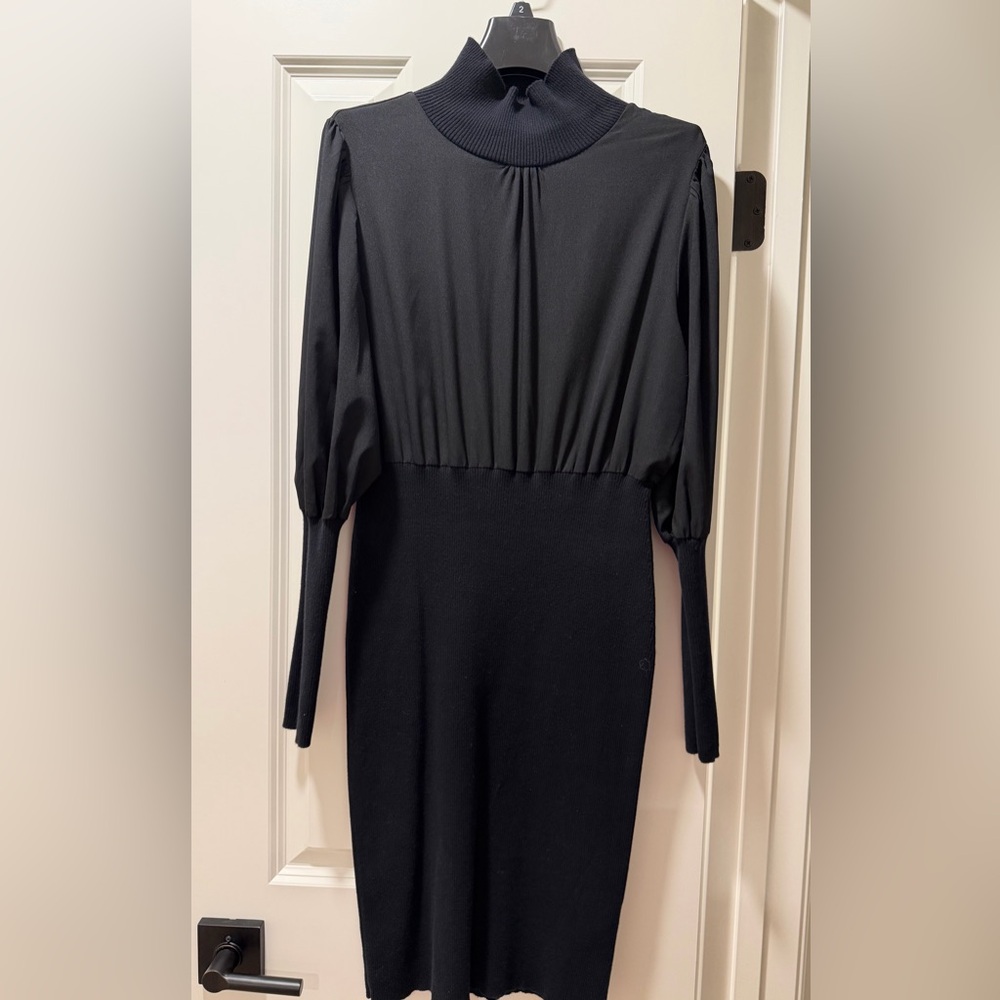 French Connection Black Long Sleeve Dress